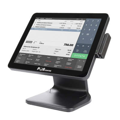 Сенсорный моноблок POSCenter POS101 (15", PCAP, J1900, RAM 4Gb, SSD 64Gb, MSR) без ОС